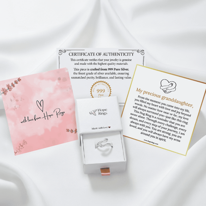 To My Granddaughter - Hug Ring (Pure Silver)