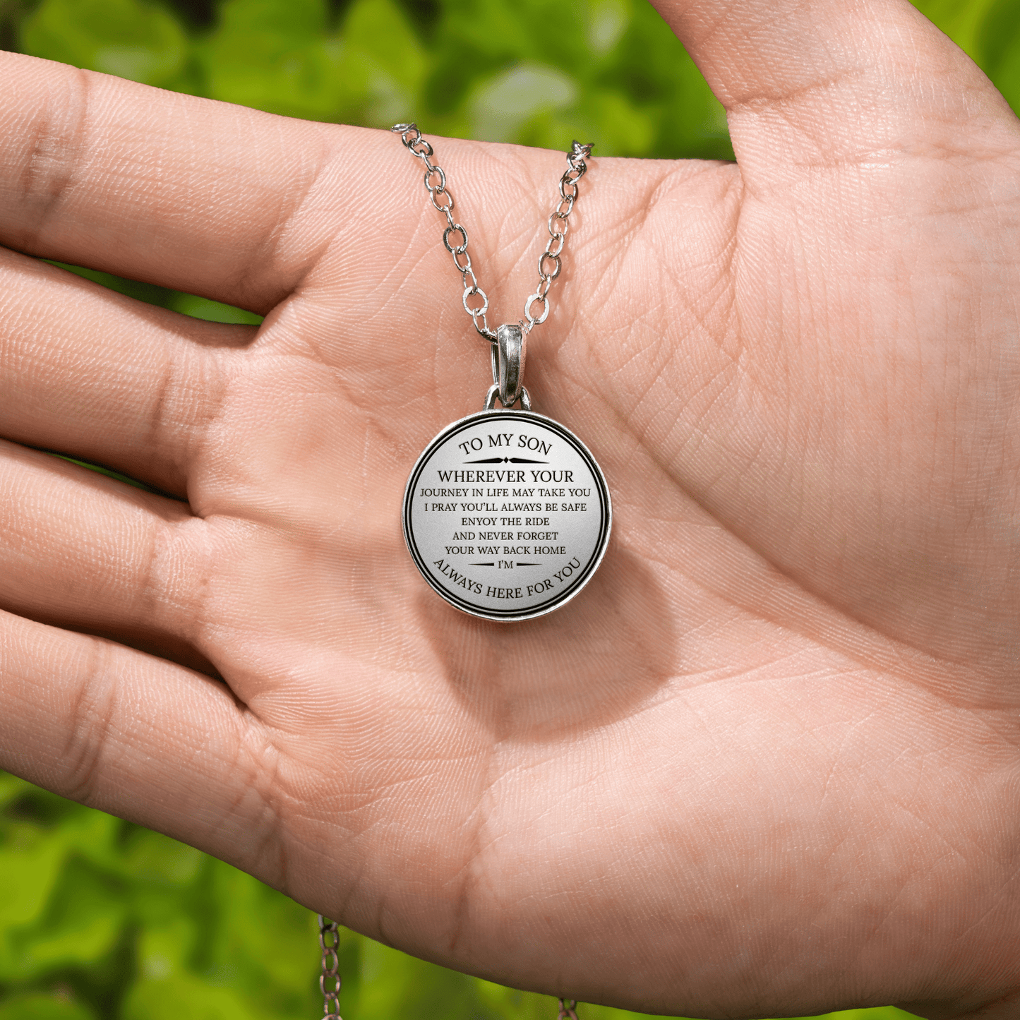 To My Son - Compass Necklace