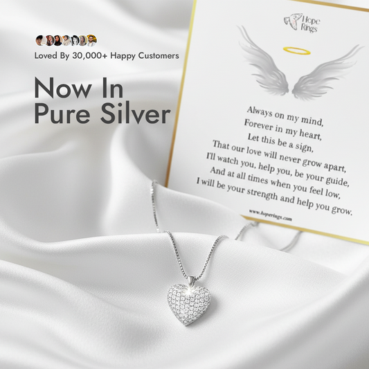 Forever In My Heart Urn Necklace - Pure Silver