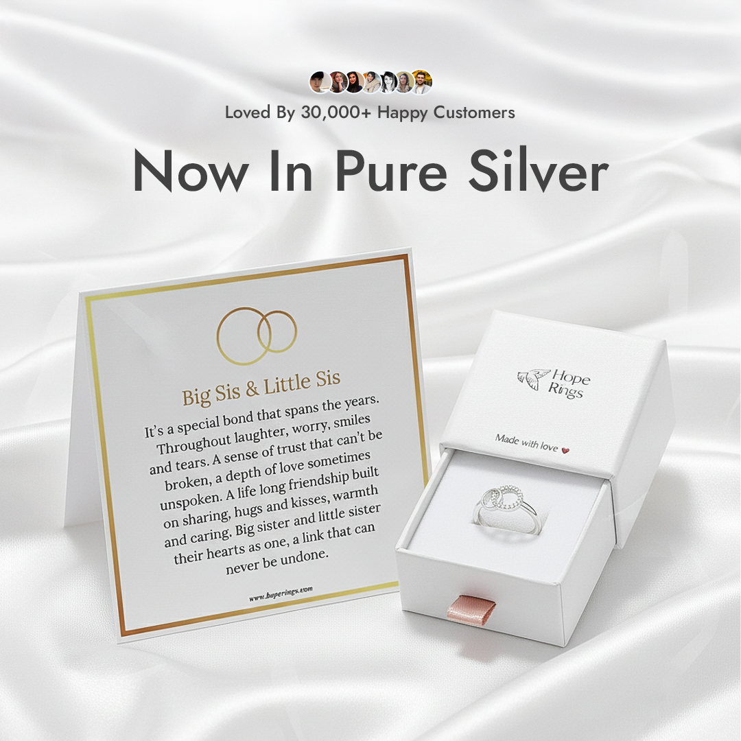 To My Sister - Forever Linked Ring (Pure Silver) 3 Pack