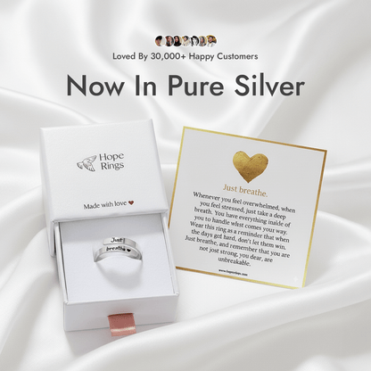 Just Breathe Ring - Pure Silver