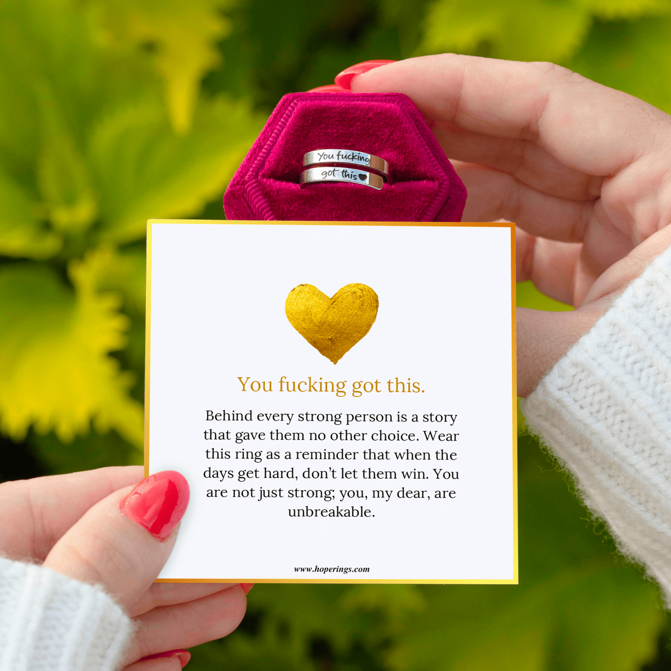 You F♡cking Got This Ring – Hope Rings