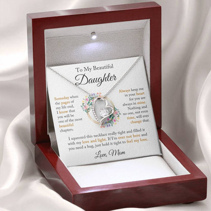 To My Daughter "When The Pages Of My Life End" Forever Love Necklace