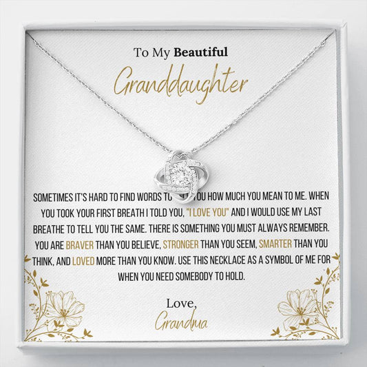 The Infinity Love Knot Necklace™ To My Granddaughter